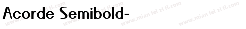 Acorde Semibold字体转换
